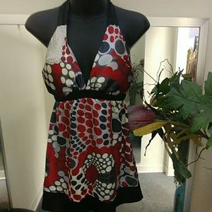 6 Degrees Sexy Satin Halter Top